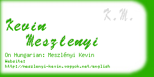 kevin meszlenyi business card